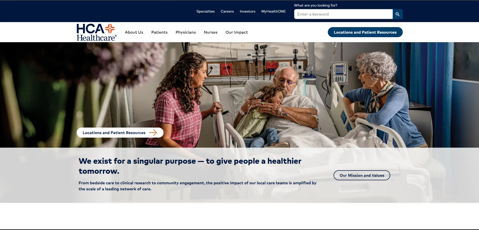 CHA Health Care website preview